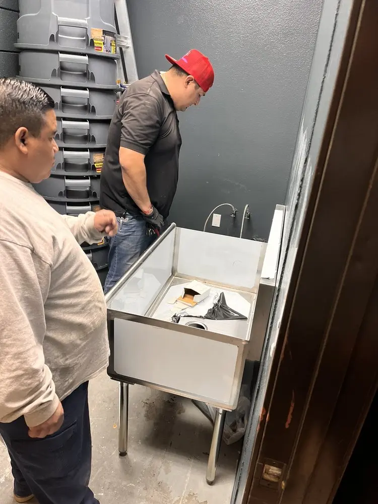 Commercial plumbing and sink installation in Kimball